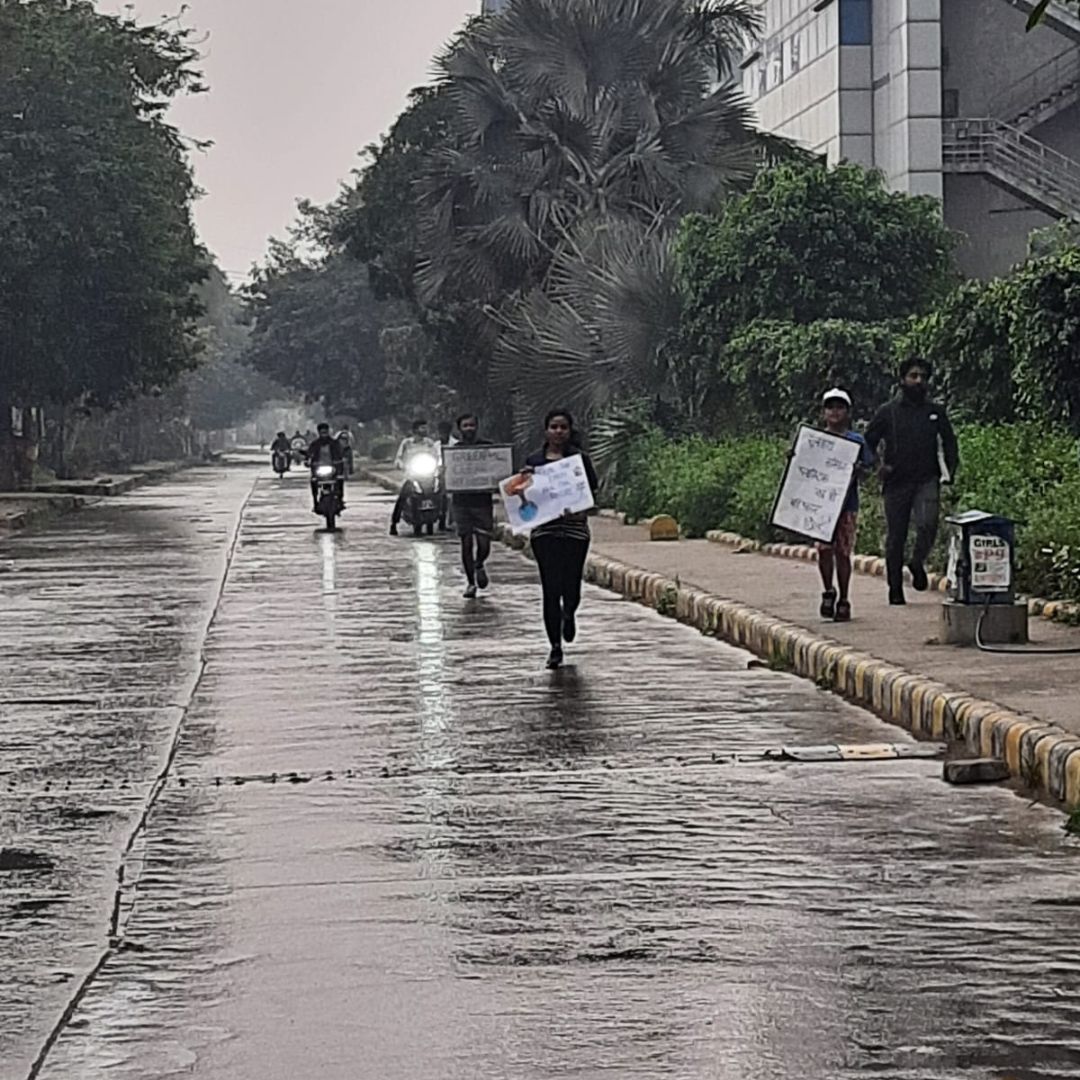Runners participating in the Green Run